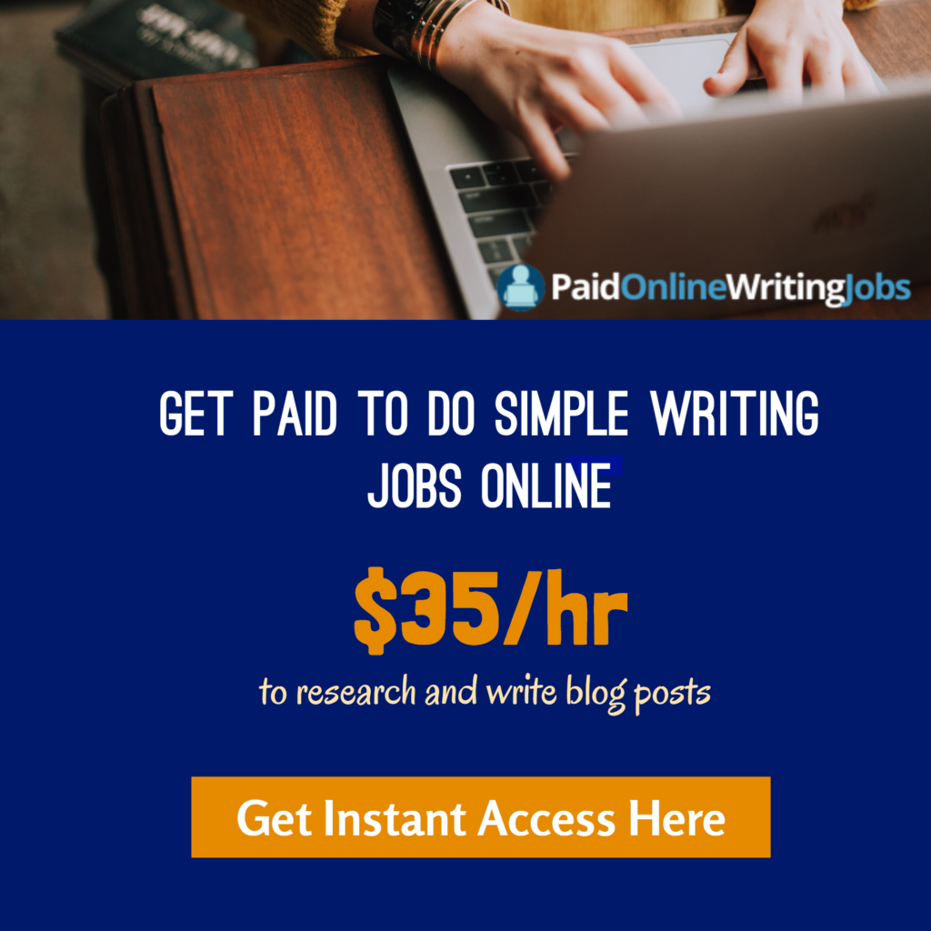 Paid Online Writing Jobs Popup