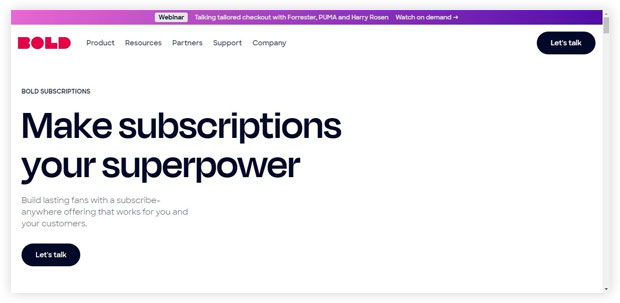 Bold Subscriptions