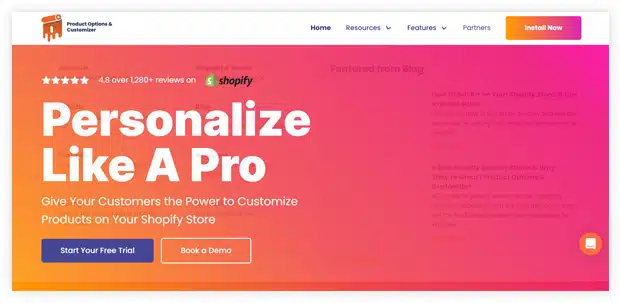 product customizer